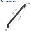 imageRavinte Square Cabinet Handles 10 Pack Solid Kitchen Cabinet Pulls Drawer Pulls Kitchen Cabinet Hardware Flat Handles 3 Inch Matte Black10