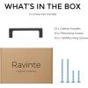 imageRavinte Square Cabinet Handles 10 Pack Solid Kitchen Cabinet Pulls Drawer Pulls Kitchen Cabinet Hardware Flat Handles 3 Inch Matte Black25