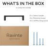 imageRavinte Square Cabinet Handles 10 Pack Solid Kitchen Cabinet Pulls Drawer Pulls Kitchen Cabinet Hardware Flat Handles 3 Inch Matte Black25