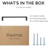imageRavinte Square Cabinet Handles 10 Pack Solid Kitchen Cabinet Pulls Drawer Pulls Kitchen Cabinet Hardware Flat Handles 3 Inch Matte Black30