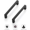 imageRavinte Square Cabinet Handles 10 Pack Solid Kitchen Cabinet Pulls Drawer Pulls Kitchen Cabinet Hardware Flat Handles 3 Inch Matte Black5