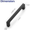 imageRavinte Square Cabinet Handles 10 Pack Solid Kitchen Cabinet Pulls Drawer Pulls Kitchen Cabinet Hardware Flat Handles 3 Inch Matte Black5