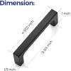 imageRavinte Square Cabinet Handles 10 Pack Solid Kitchen Cabinet Pulls Drawer Pulls Kitchen Cabinet Hardware Flat Handles 3 Inch Matte Black5