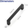 imageRavinte Square Cabinet Handles 10 Pack Solid Kitchen Cabinet Pulls Drawer Pulls Kitchen Cabinet Hardware Flat Handles 3 Inch Matte Black5