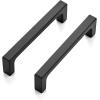 imageRavinte Square Cabinet Handles 10 Pack Solid Kitchen Cabinet Pulls Drawer Pulls Kitchen Cabinet Hardware Flat Handles 3 Inch Matte Black5