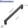 imageRavinte Square Cabinet Handles 10 Pack Solid Kitchen Cabinet Pulls Drawer Pulls Kitchen Cabinet Hardware Flat Handles 3 Inch Matte Black5