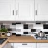 imageRavinte Square Cabinet Handles 10 Pack Solid Kitchen Cabinet Pulls Drawer Pulls Kitchen Cabinet Hardware Flat Handles 3 Inch Matte Black5
