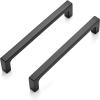 imageRavinte Square Cabinet Handles 10 Pack Solid Kitchen Cabinet Pulls Drawer Pulls Kitchen Cabinet Hardware Flat Handles 3 Inch Matte Black5