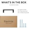 imageRavinte Square Cabinet Handles 10 Pack Solid Kitchen Cabinet Pulls Drawer Pulls Kitchen Cabinet Hardware Flat Handles 3 Inch Matte Black50