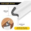 imageWeather Stripping Door Seal Strip Soundproof Q Foam Weather Stripping for Door Frame Exterior Door Weather Stripping for Large Gap Easy to InstallBlack 26FTWhite