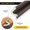 imageWeather Stripping Door Seal Strip Soundproof Q Foam Weather Stripping for Door Frame Exterior Door Weather Stripping for Large Gap Easy to InstallBlack 26FTBrown