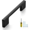 imageRavinte 10 Pack Wide Foot Cabinet Pulls 3 Inch Polished Chrome Cabinet Handles Kitchen Hardware for Cabinet Polished Chrome Drawer Pulls Come with ScrewdriverMatte Black