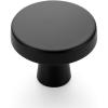 imageRavinte 25 Pack Drawer Pulls 114 Inch Kitchen Cabinet Knobs Solid Round Dresser Drawer Knobs Matte Black Dresser Knobs Drawer Knobs Simple Cabinet Hardware for Cupboard Drawer PullsMatte Black