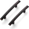 imageRavinte 55 Pack  5316 Curved Cabinet Pulls Matte Black Kitchen Drawer Pulls Arch Cabinet Handles 5316Length 3 Hole CenterOil Rubbed Bronze