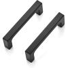 imageRavinte Square Cabinet Handles 10 Pack Solid Kitchen Cabinet Pulls Drawer Pulls Kitchen Cabinet Hardware Flat Handles 3 Inch Matte Black10
