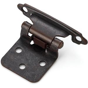 imageRavinte 12 Overlay Cabinet Hinges  30 Pack 15 Pairs Black SemiConcealed Face Mount Hardware  SelfClosing Decorative Kitchen Cupboard Hinges With Door BumpersAntique Copper