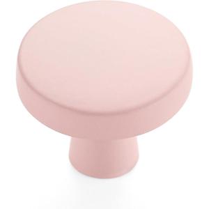 imageRavinte 25 Pack Drawer Pulls 114 Inch Kitchen Cabinet Knobs Solid Round Dresser Drawer Knobs Matte Black Dresser Knobs Drawer Knobs Simple Cabinet Hardware for Cupboard Drawer PullsPink