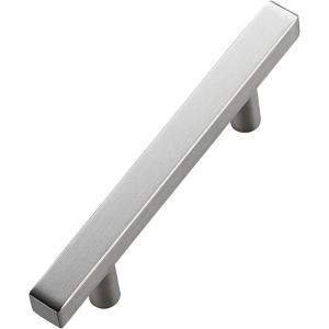 imageRavinte 35 Pack 5 inch Square Cabinet Pulls Matte Black Stainless Steel Kitchen Drawer Pulls Cabinet Handles 5Length 3 Hole CenterBrushed Nicke