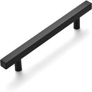 imageRavinte 35 Pack 738 Square Cabinet Pulls Matte Black Stainless Steel Kitchen Drawer Pulls Cabinet Handles 738Length5 Hole CenterBlack