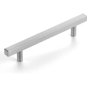 imageRavinte 35 Pack 738 Square Cabinet Pulls Matte Black Stainless Steel Kitchen Drawer Pulls Cabinet Handles 738Length5 Hole CenterBrushed Nickel
