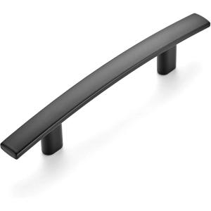 imageRavinte 55 Pack  5316 Curved Cabinet Pulls Matte Black Kitchen Drawer Pulls Arch Cabinet Handles 5316Length 3 Hole CenterBlack