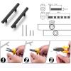 image10 Pack 738 Cabinet Pulls Flat Black Stainless Steel Kitchen Cupboard Handles Cabinet Handles 738Length 5 Hole Center10