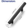 image10 Pack 738 Cabinet Pulls Flat Black Stainless Steel Kitchen Cupboard Handles Cabinet Handles 738Length 5 Hole Center10