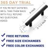 image10 Pack 738 Cabinet Pulls Flat Black Stainless Steel Kitchen Cupboard Handles Cabinet Handles 738Length 5 Hole Center10