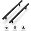 image10 Pack 738 Cabinet Pulls Flat Black Stainless Steel Kitchen Cupboard Handles Cabinet Handles 738Length 5 Hole Center10