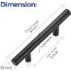 image10 Pack 738 Cabinet Pulls Flat Black Stainless Steel Kitchen Cupboard Handles Cabinet Handles 738Length 5 Hole Center10