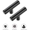 image10 Pack 738 Cabinet Pulls Flat Black Stainless Steel Kitchen Cupboard Handles Cabinet Handles 738Length 5 Hole Center18