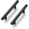 image10 Pack 738 Cabinet Pulls Flat Black Stainless Steel Kitchen Cupboard Handles Cabinet Handles 738Length 5 Hole Center18