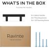 image10 Pack 738 Cabinet Pulls Flat Black Stainless Steel Kitchen Cupboard Handles Cabinet Handles 738Length 5 Hole Center18
