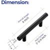 image10 Pack 738 Cabinet Pulls Flat Black Stainless Steel Kitchen Cupboard Handles Cabinet Handles 738Length 5 Hole Center4