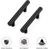 image10 Pack 738 Cabinet Pulls Flat Black Stainless Steel Kitchen Cupboard Handles Cabinet Handles 738Length 5 Hole Center4