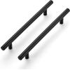 image10 Pack 738 Cabinet Pulls Flat Black Stainless Steel Kitchen Cupboard Handles Cabinet Handles 738Length 5 Hole Center4