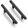 image10 Pack 738 Cabinet Pulls Flat Black Stainless Steel Kitchen Cupboard Handles Cabinet Handles 738Length 5 Hole Center4