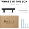 image10 Pack 738 Cabinet Pulls Flat Black Stainless Steel Kitchen Cupboard Handles Cabinet Handles 738Length 5 Hole Center4