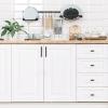 imageRavinte 1 Pack 134 inch Curved Cabinet Pulls Matte Black Kitchen Cupboard Handles Cabinet Handles 175LengthOil Rubbed Bronze