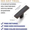 imageRavinte 1 Pack 134 inch Curved Cabinet Pulls Matte Black Kitchen Cupboard Handles Cabinet Handles 175LengthOil Rubbed Bronze