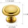 imageRavinte 1 Pack Brushed Nickel Cabinet Pulls 114 inch Kitchen Cabinet Knobs Drawer Knobs Dresser Drawer Pulls Door Dresser Handles for CupboardBrushed Brass