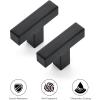 imageRavinte 10 Pack 3 Inch Square Cabinet Handles  Matte Black Drawer Pulls Kitchen Cabinet Hardware10