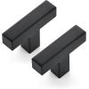 imageRavinte 10 Pack 3 Inch Square Cabinet Handles  Matte Black Drawer Pulls Kitchen Cabinet Hardware10