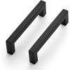 imageRavinte 10 Pack 3 Inch Square Cabinet Handles  Matte Black Drawer Pulls Kitchen Cabinet Hardware10