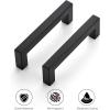 imageRavinte 10 Pack 3 Inch Square Cabinet Handles  Matte Black Drawer Pulls Kitchen Cabinet Hardware10