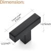 imageRavinte 10 Pack 3 Inch Square Cabinet Handles  Matte Black Drawer Pulls Kitchen Cabinet Hardware3