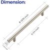 imageRavinte 10 Pack 6 inch Cabinet Pulls Brushed Nickel Stainless Steel Kitchen Cupboard Handles Cabinet Handles 375 inch Hole Center10