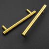 imageRavinte 15 Pack 5 Inch Cabinet Pulls Brushed Brass Stainless Steel Kitchen Drawer Pulls Cabinet Handles with Drill Mounting Template 5Length 3 Hole CenterBrushed Brass