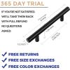 imageRavinte 15 Pack 5 Inch Cabinet Pulls Brushed Brass Stainless Steel Kitchen Drawer Pulls Cabinet Handles with Drill Mounting Template 5Length 3 Hole CenterMatte Black