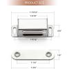 imageRavinte 2 Pack Silver Magnetic Door Catch Brushed Satin Nickel Cabinet Magnets Strong Magnetic Catch Latch for Kitchen Cabinets Drawers ampamp Cupboards Stainless Steel ClosuresSatin Nickel